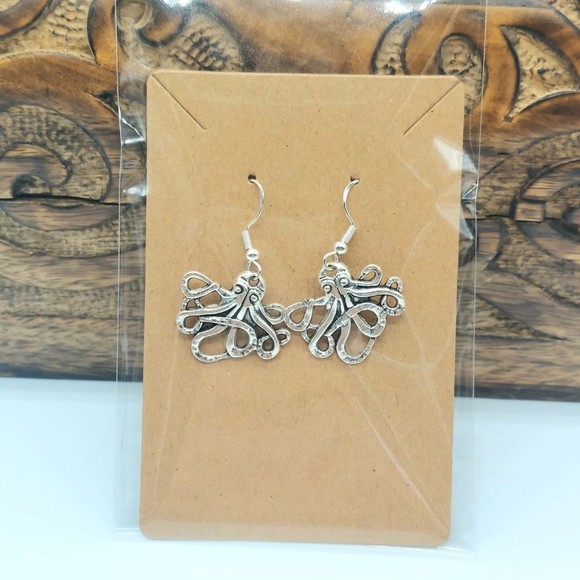 Kraken Earrings Sea Monster - Picture 2 of 3